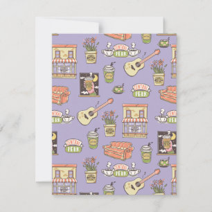 FRIENDS™   Purple Icon Pattern Card