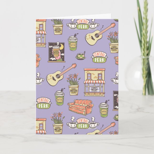 FRIENDS™ | Purple Icon Pattern Card (Front)