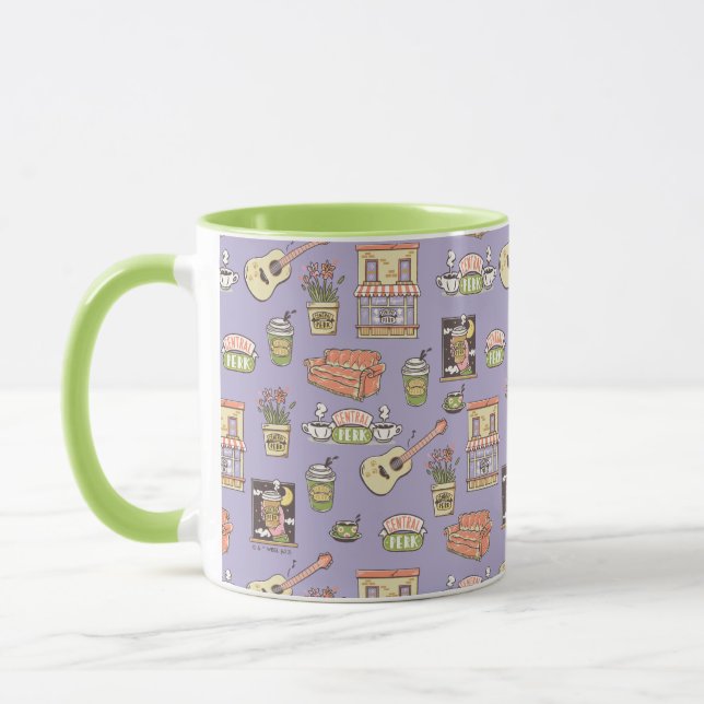 FRIENDS™ | Purple Icon Pattern Mug (Left)