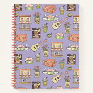 FRIENDS™   Purple Icon Pattern Notebook