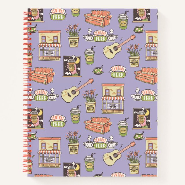 FRIENDS™ | Purple Icon Pattern Notebook (Front)