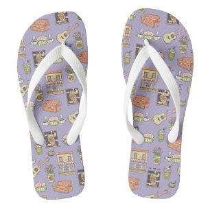 FRIENDS™   Purple Icon Pattern Thongs