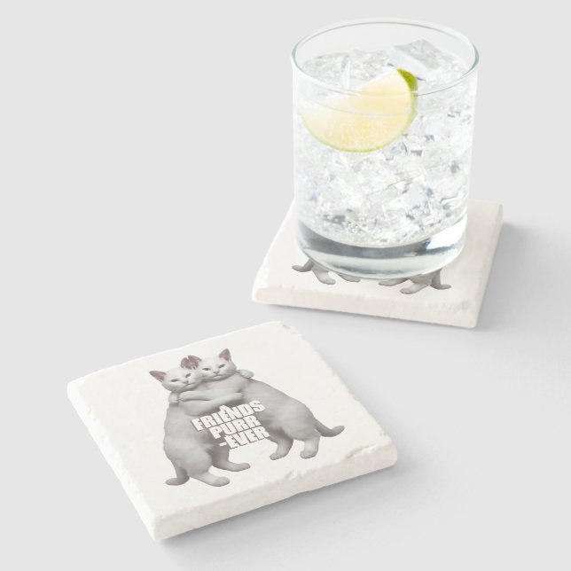 Friends Purr-Ever Stone Coaster (Side)