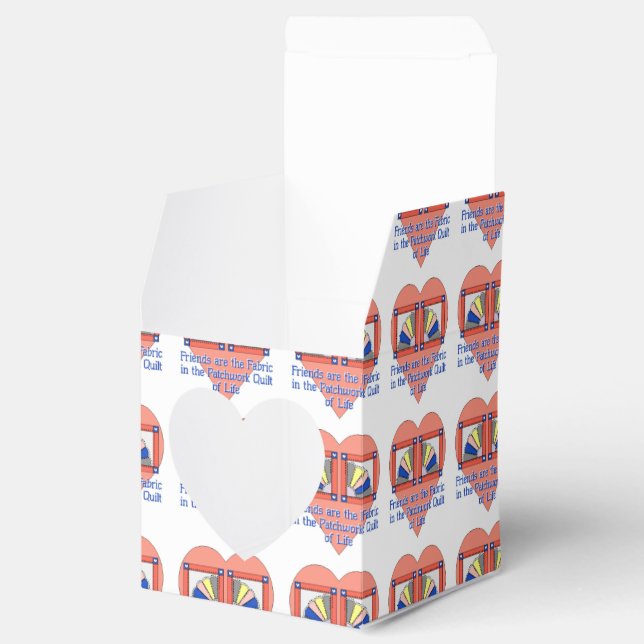 Friends Quilt Pattern Favour Box (Opened)