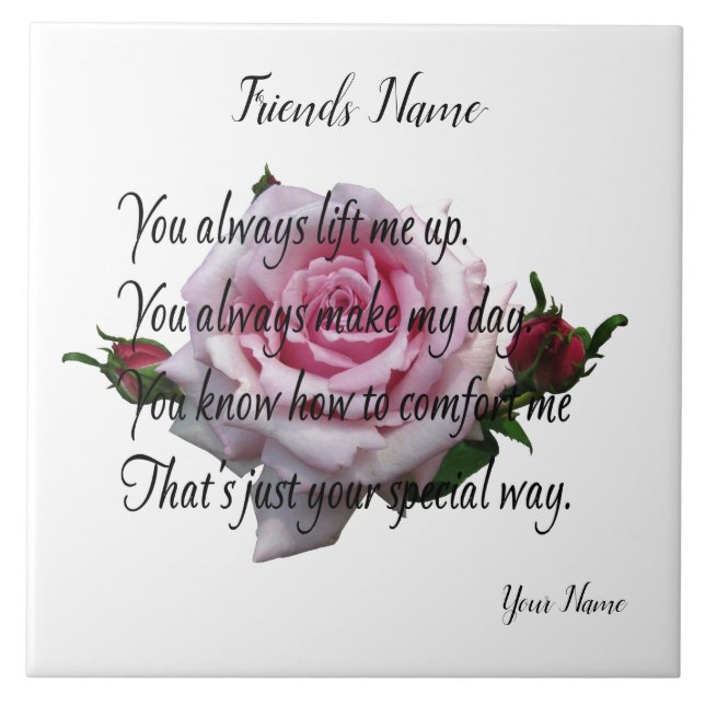 FRIENDS QUOTE CERAMIC TILE (Front)