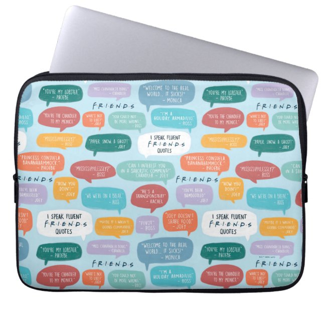 FRIENDS™ Quote Pattern Laptop Sleeve (Front)