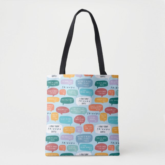 FRIENDS™ Quote Pattern Tote Bag (Front)