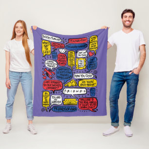 FRIENDS™ Quotes Fleece Blanket