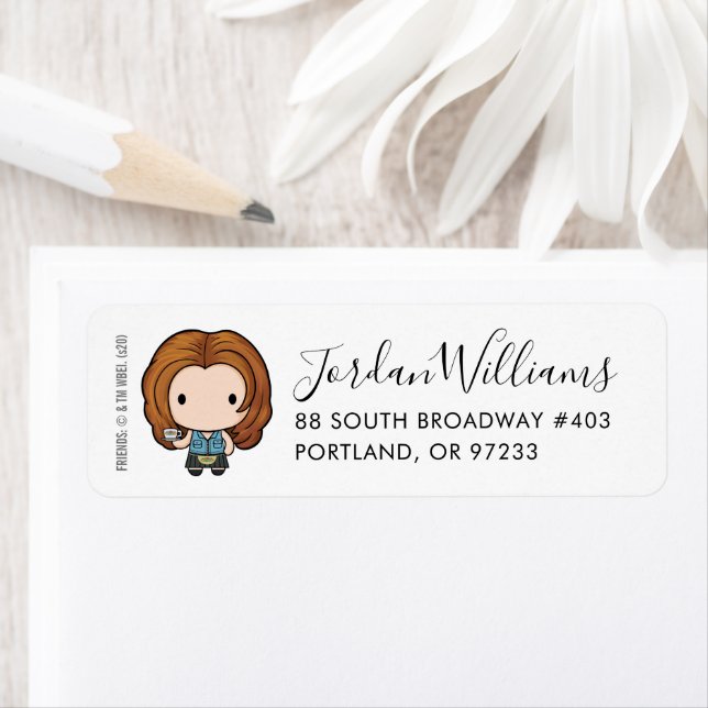 FRIENDS™ | Rachel Chibi Return Address Label (Insitu)