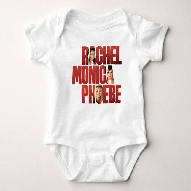 FRIENDS™ | Rachel, Monica & Phoebe Baby Bodysuit (Front)