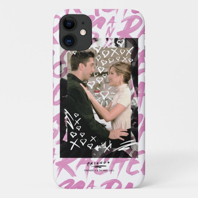FRIENDS™ | Ross And Rachel Doodled Hearts Case-Mate iPhone Case (Back)