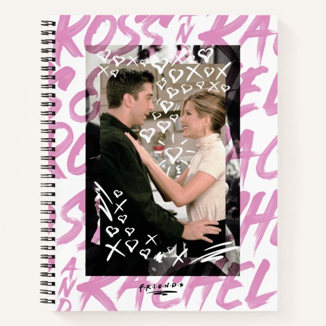 FRIENDS™ | Ross And Rachel Doodled Hearts Notebook (Front)