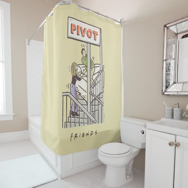 FRIENDS™ | Ross and Rachel PIVOT Shower Curtain (In Situ)