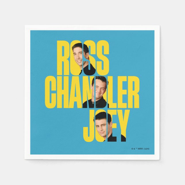FRIENDS™ | Ross, Chandler & Joey Napkin (Front)