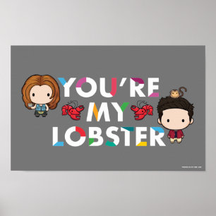 FRIENDS™   Ross & Rachel  Lobster Chibi Poster