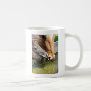 Friends Share A Drink Horses Coffee Mug