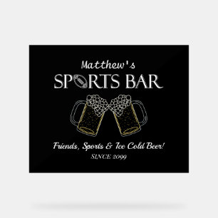 Friends, Sports & Beer - Sports Bar Acrylic Sign