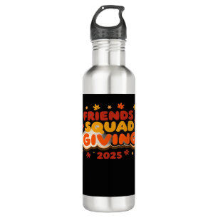 Friends Squad Giving 2025 Autumn Fall Thankful Tha 710 Ml Water Bottle