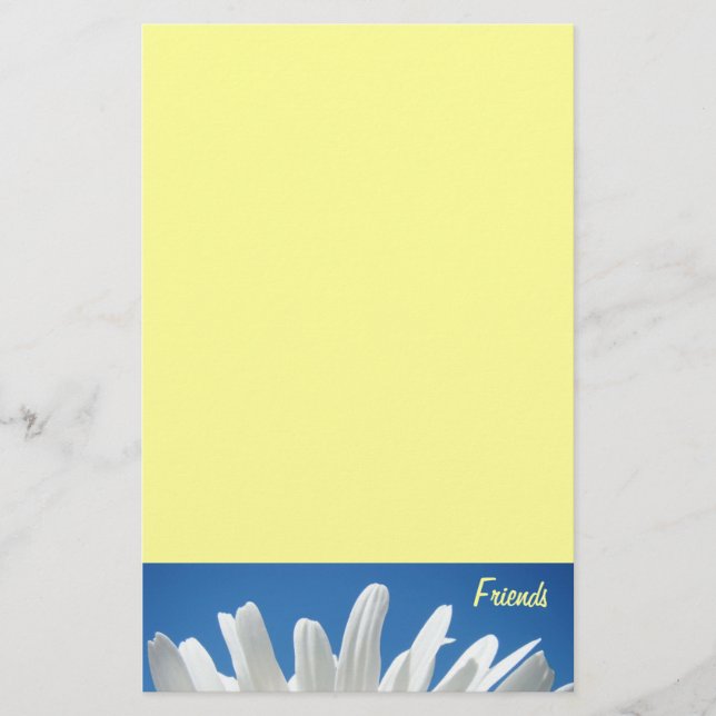 Friends Stationery custom Blue Sky Daisy (Front)
