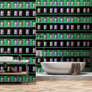 Friends Strolling Black And Emerald Green  Wallpaper