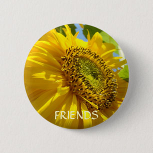 Friends SUNFLOWERS Buttons Sun Flower BUTTON Gifts