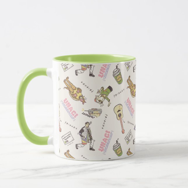 FRIENDS™ Tan Cartoon Pattern Mug (Left)