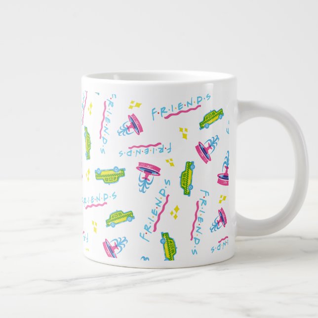 FRIENDS™ Taxi and Water Fountain Pattern Large Coffee Mug (Right)