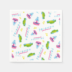 FRIENDS™ Taxi and Water Fountain Pattern Napkin