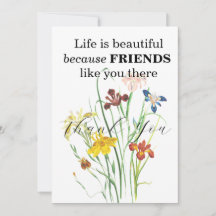 FRIENDS THANK YOU CARDS
