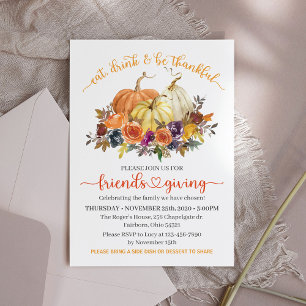Friends Thanksgiving Lunch, Autumn Pumpkins Invitation