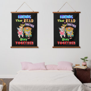 Friends That Read Together Stay Together Hanging Tapestry