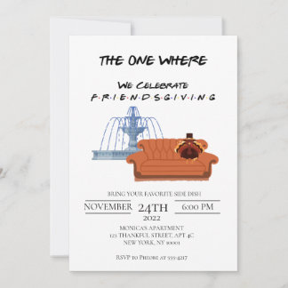 Friends "The One Where" Friendsgiving Invitation