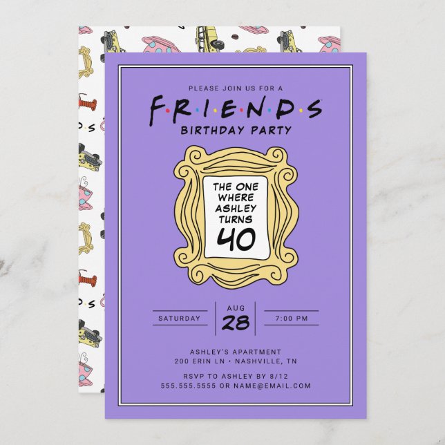 FRIENDS™ | The One With the 40th Birthday Invitation (Front/Back)