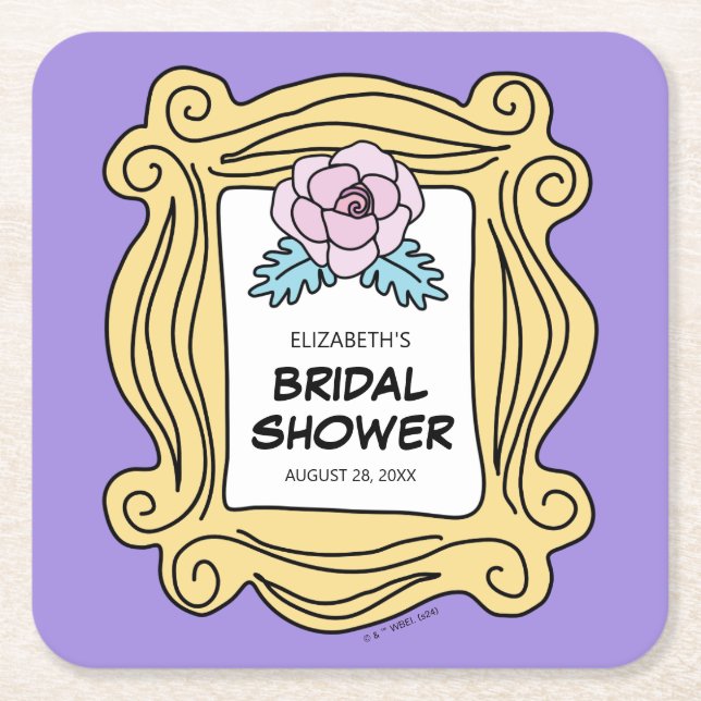 FRIENDS™ | The One With the Bridal Shower Square Paper Coaster (Front)