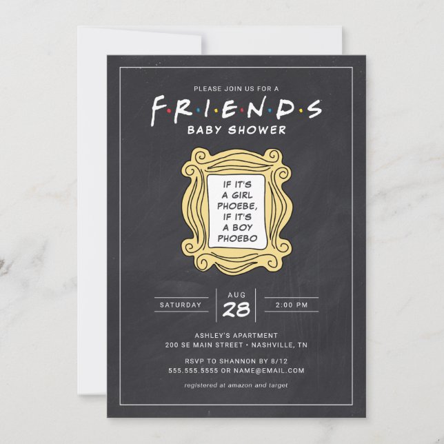 FRIENDS™ | The One With the Chalkboard Baby Shower Invitation (Front)