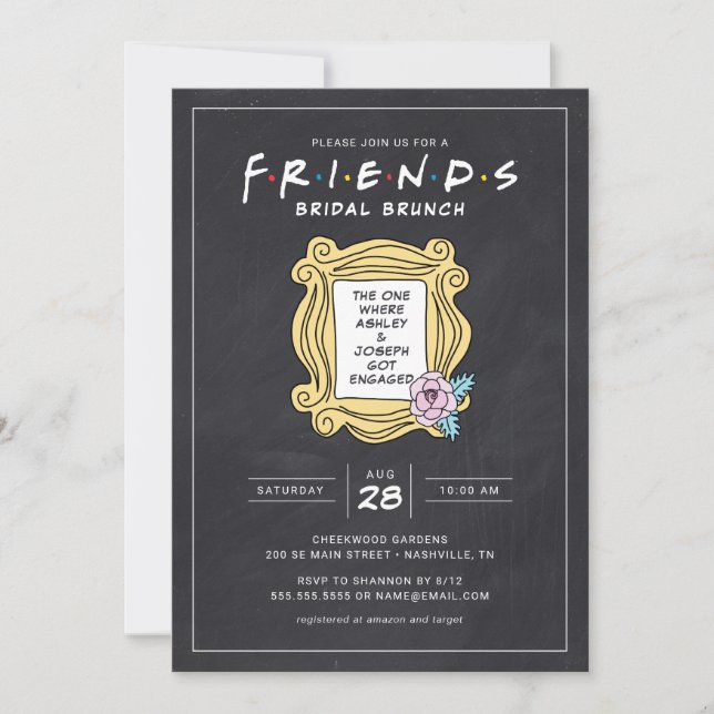 FRIENDS™ The One With the Chalkboard Brunch Shower Invitation (Front)