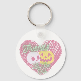 Friends to the end, Ghost and Skull  Key Ring