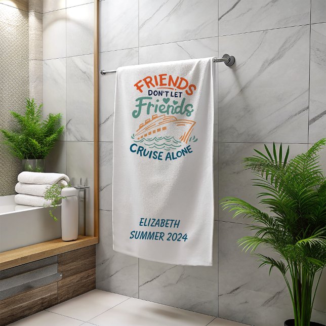 Friends Trip Cruising Cruise  Beach Towel (Creator Uploaded)