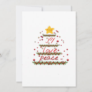 Friends tv show,love,peace and joy Christmas tree Holiday Card