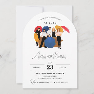 Friends TV Show Themed Customisable Birthday  Invitation