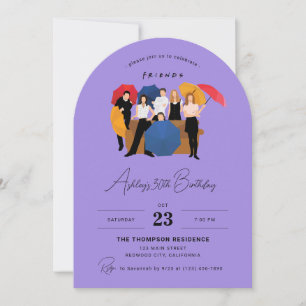 Friends TV Show Themed Customisable Birthday Invitation