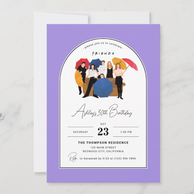 Friends TV Show Themed Customisable Birthday  Invitation (Front)