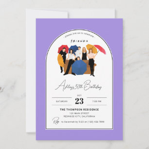 Friends TV Show Themed Customisable Birthday  Invitation