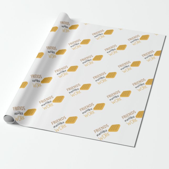 Friends Waffles Work Wrapping Paper (Unrolled)