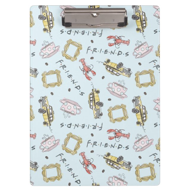 FRIENDS™ Watercolor Icons Pattern  Clipboard (Front)