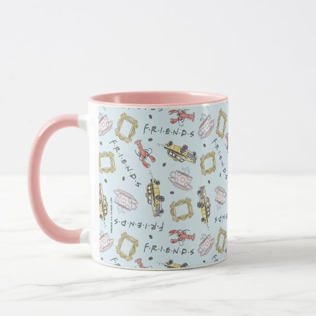 FRIENDS™ Watercolor Icons Pattern Mug (Left)