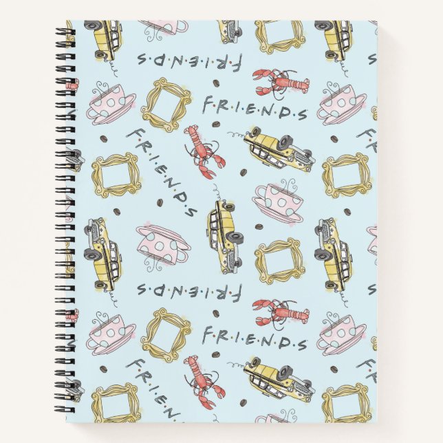 FRIENDS™ Watercolor Icons Pattern Notebook (Front)