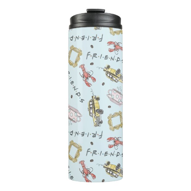 FRIENDS™ Watercolor Icons Pattern Thermal Tumbler (Front)