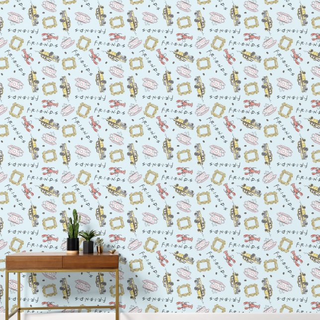 FRIENDS™ Watercolor Icons Pattern Wallpaper (Hallway)