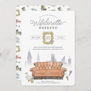 FRIENDS™    Watercolor Wifelorette Party Weekend Invitation
